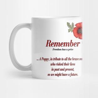 Remember Veterans Poppy and Tribute Mug